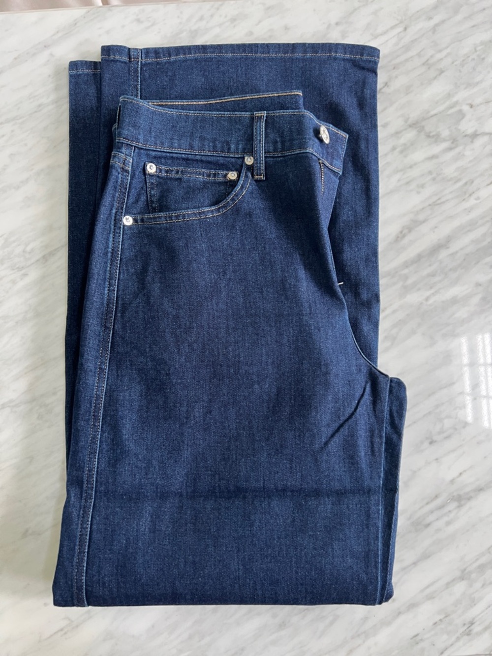 AYR Wide-Leg High-Rise Jeans in Deep Blue - Picture 12 of 14